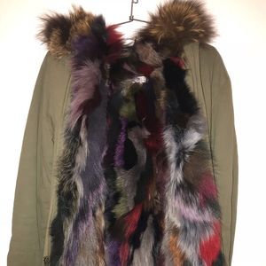 Barney’s Fox Fur Canvas Lined Jacket